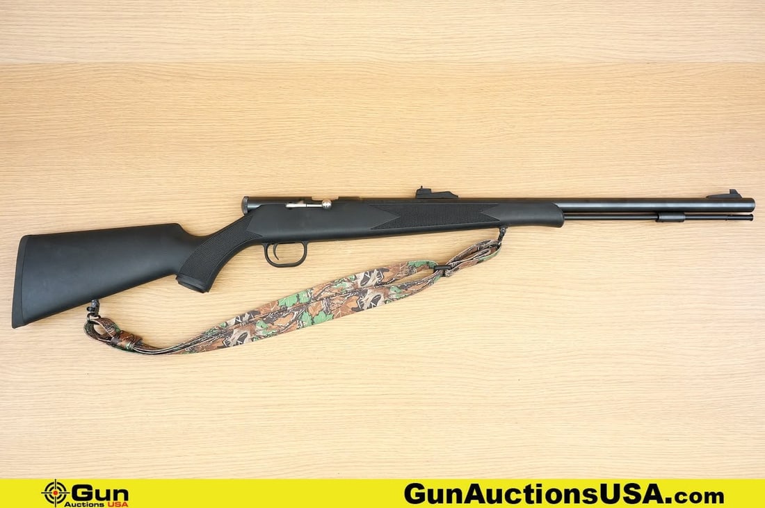 TRADITIONS BUCKHUNTER IN LINE .50 Caliber Rifle. Excellent. 24" Barrel. Percussion Single Shot: TRADITIONS BUCKHUNTER IN LINE .50 Caliber Rifle. Excellent. 24" Barrel. Percussion Single Shot Features a Brushed Blued Barrel and Action, Knurled Cocking Lever and Safety Knoth. Receiver Drilled and