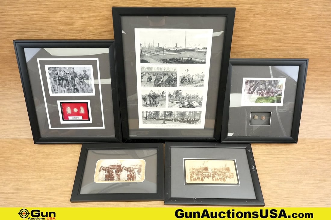 COLLECTOR'S Framed Photos, Etc. . Excellent. One BULLETS From Gettysburg PA Framed Civil War Photo. (1 of 10)
