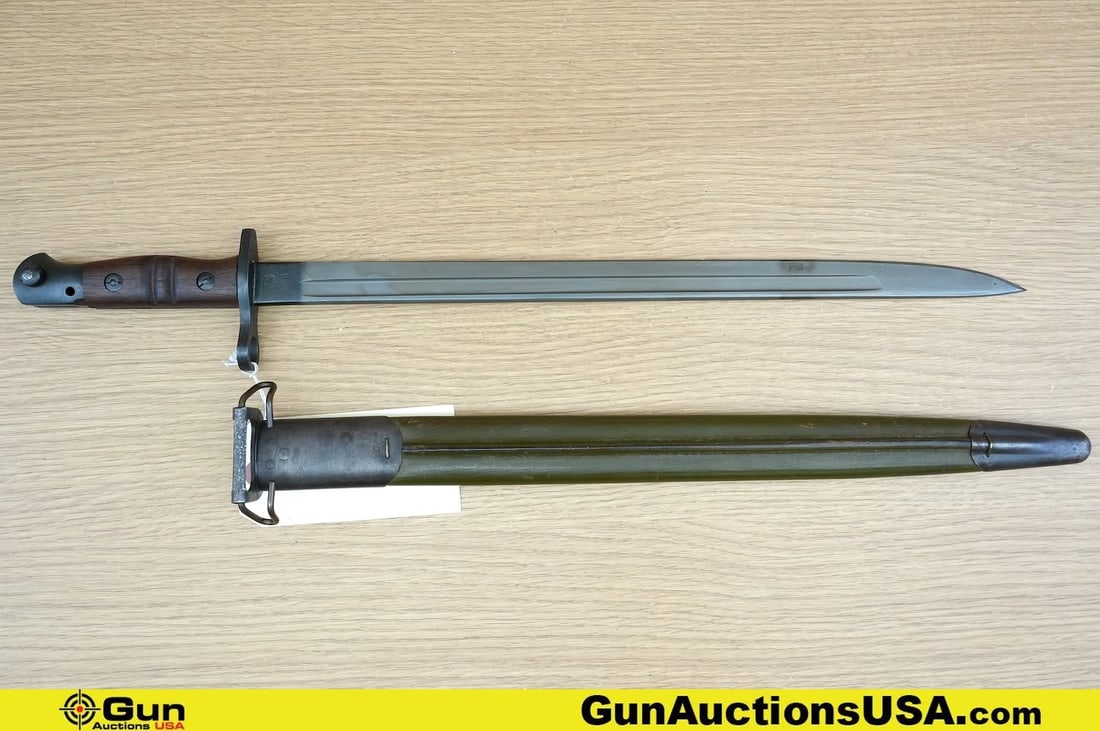Remington 1917 COLLECTOR'S Bayonet . Excellent. Model 1917 Bayonet, with U.S. ORDNANCE STAMP, EAGLE: Remington 1917 COLLECTOR'S Bayonet . Excellent. Model 1917 Bayonet, with U.S. ORDNANCE STAMP, EAGLE 24 STAMP, 1917 Above Remington Stamp, Compatible with the 1917 Rifle or M12 Shotgun. Includes CHY St