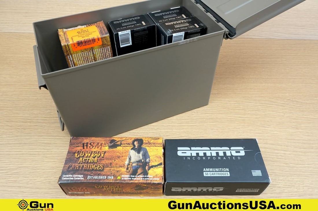 Ammo Inc, HSM .45 COLT Ammo. 300 Rds of 250 Gr .45 Colt. Includes Metal Ammo Can. . (81860) (GSCV59) (1 of 3)