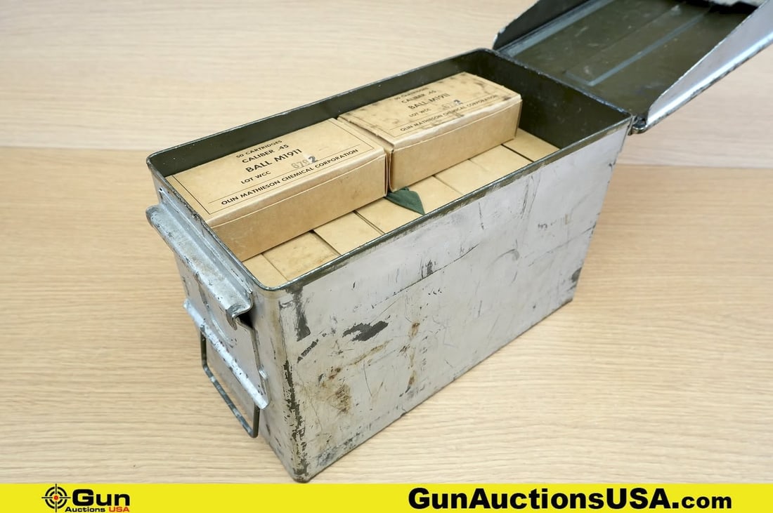 Olin .45 Auto Ammo. 900 Rds. Includes Metal Ammo Can. . (81846) (GSCX27) (1 of 4)