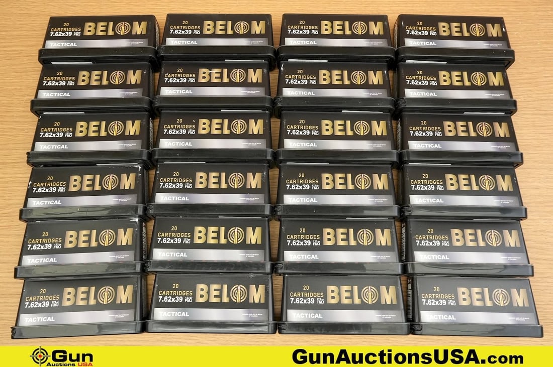 Belom 7.62x39 Ammo. 480 Rds. . (81910) (GSCV25): Belom 7.62x39 Ammo. 480 Rds. . (81910) (GSCV25)