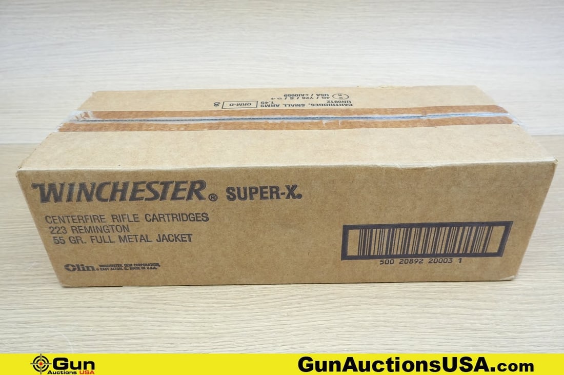 Winchester .223 REM Ammo . 500 Rds. . (81826) (GSCU83) (1 of 2)