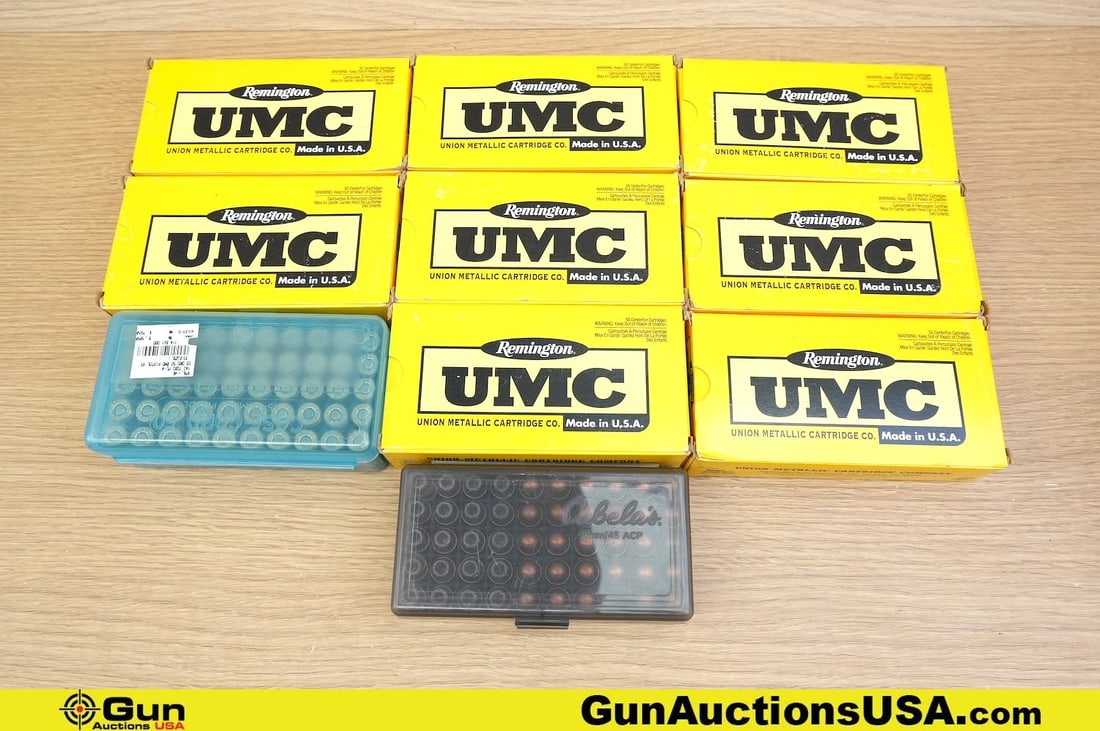 UMC, Remington, Etc. .45 AUTO Ammo. 500 Rds. Includes Two Storage Cases. . (81998) (GSCV61): UMC, Remington, Etc. .45 AUTO Ammo. 500 Rds. Includes Two Storage Cases. . (81998) (GSCV61)