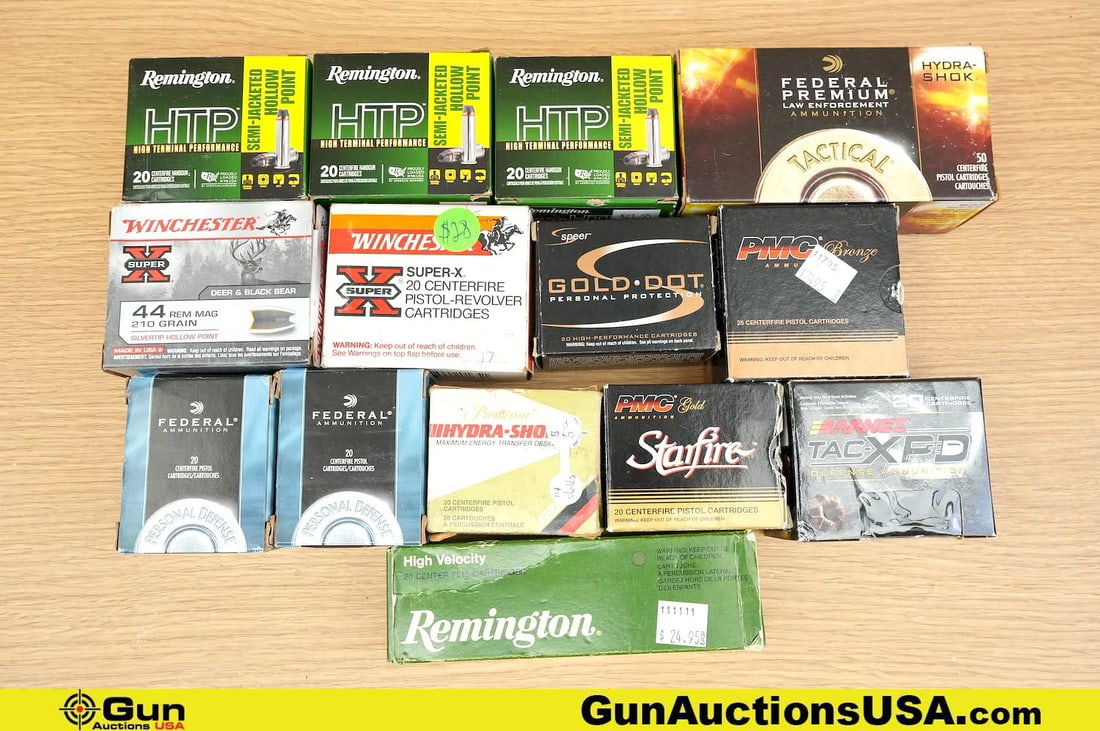 Winchester, Federal, Remington, Etc. .357 MAG, .44 REM MAG Ammo. 303 Rds in Total; 201 Rds of .357 (1 of 2)