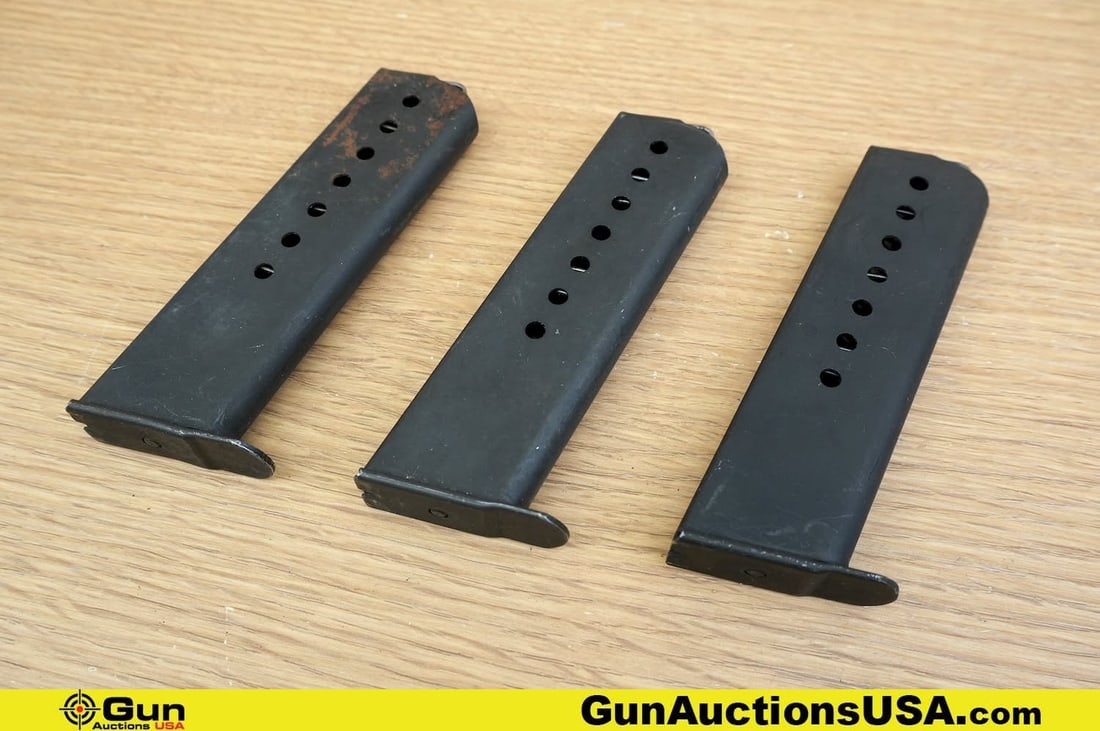 Walther 9MM Mags. Good Condition. Three P38 9MM Mags. . (80953) (GSCM68) (1 of 3)