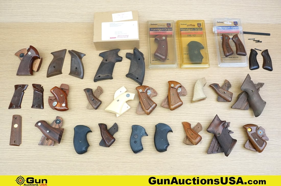 Pachmayr, S&W, Etc. . Good Condition. Grips One Set of Pachmayr Rubber Grips and Approx. 22 Sets of (1 of 20)