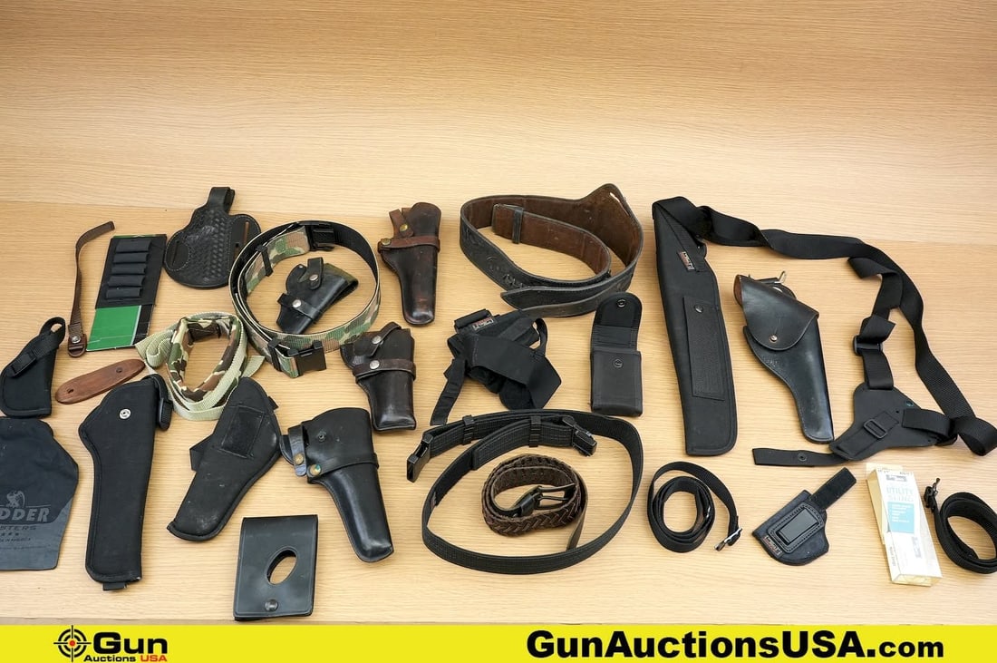 Uncle Mike's, Service, Hunters, Etc. Accessories. Good Condition. One Leather Belt, Size 42. Two (1 of 20)