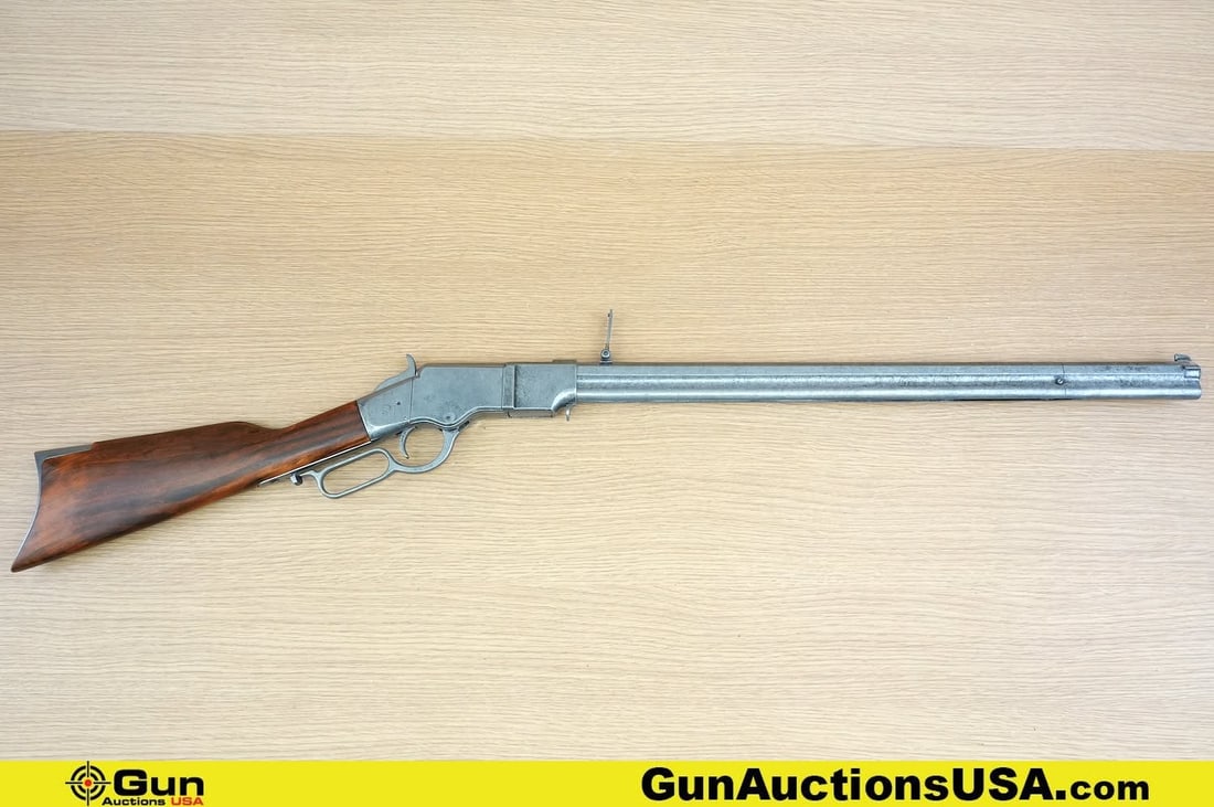 Denix 1860 TOY/REPLICA RIFLE. Very Good. 24" Barrel. REPLICA Henry Repeating Rifle, with Realistic: Denix 1860 TOY/REPLICA RIFLE. Very Good. 24" Barrel. REPLICA Henry Repeating Rifle, with Realistic Lever Action and magazine Tube, Straight Grained Wood Stock, Curved Metall Butt Plate and Locking Lev