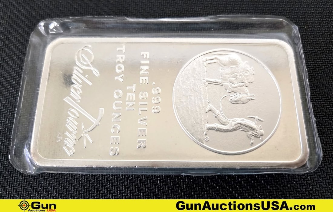 10 Troy Ounces .999 Fine Silver, SilverTowne Bar (1 of 2)