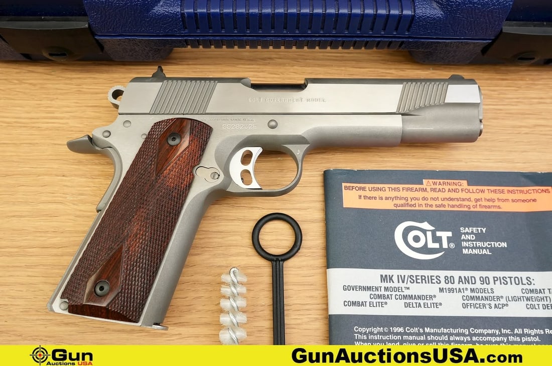 COLT GOVERNMENT 1911 .45 AUTO Pistol. Excellent. 5" Barrel. Shiny Bore, Tight Action Semi Auto . (1 of 14)