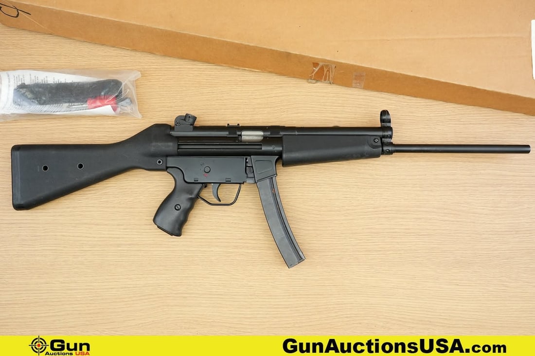 SPECIAL WEAPONS SW5 9mm US MP5 Rifle. Very Good. 16" Barrel. Shiny Bore, Tight Action Semi Auto: SPECIAL WEAPONS SW5 9mm US MP5 Rifle. Very Good. 16" Barrel. Shiny Bore, Tight Action Semi Auto Features a Roller Delayed Operation, Hooded Fixed Front Sight, Adjustable Diopter Rear Sight, Stamped St