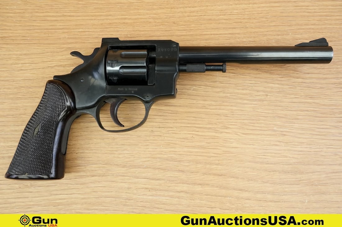 ARMINIUS HW7 .22LR Revolver. Very Good. 6" Barrel. Shiny Bore, Tight Action Features MATCHING (1 of 12)