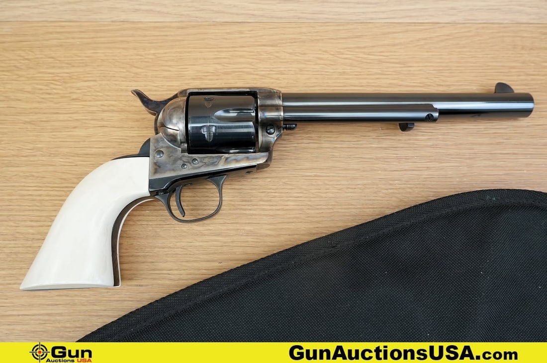 A. UBERTI NONE MARKED .45 LONG COLT Revolver. Very Good. 7 3/8" Barrel. Shiny Bore, Tight Action (1 of 15)