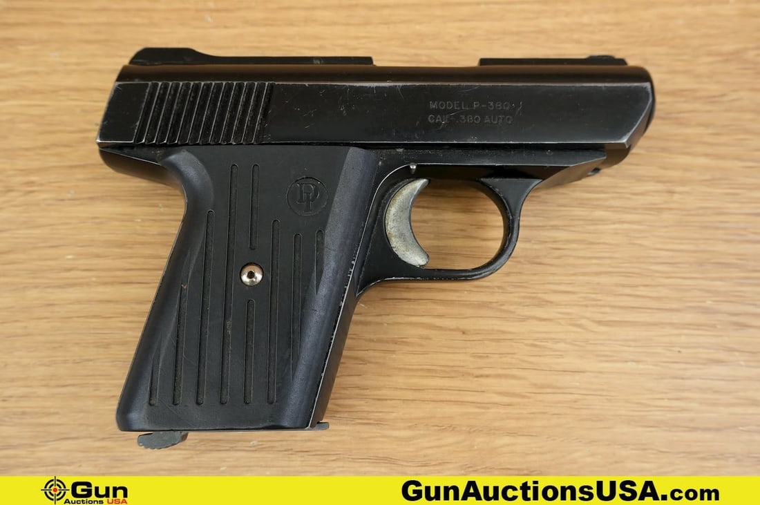 DAVIS P-380 .380 AUTO Pistol . Good Condition, Normal Handling Marks. 2.75" Barrel. Shiny Bore,: DAVIS P-380 .380 AUTO Pistol . Good Condition, Normal Handling Marks. 2.75" Barrel. Shiny Bore, Tight Action Semi Auto Features a compact frame, fixed sights, textured grips for secure handling, Singl