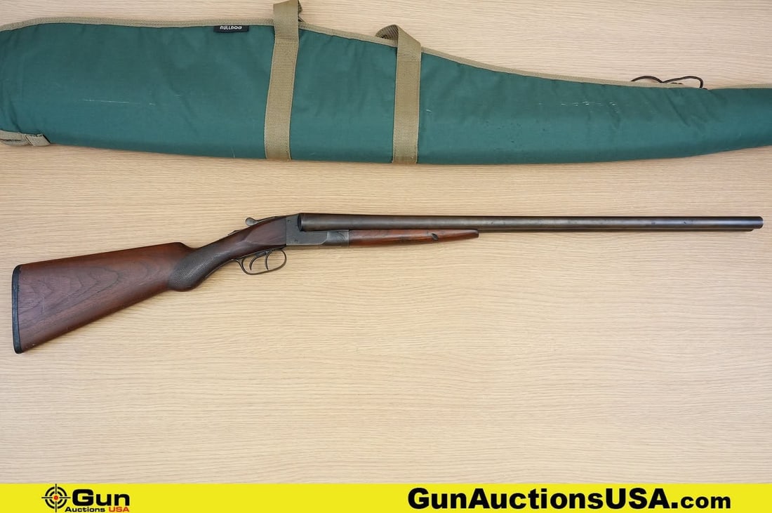 HUNTER ARMS CO. THE FULTON 12 ga. Shotgun. Good Condition, Normal Handling Marks. 28" Barrel. Shiny: HUNTER ARMS CO. THE FULTON 12 ga. Shotgun. Good Condition, Normal Handling Marks. 28" Barrel. Shiny Bore, Tight Action SxS BOX LOCK This 12-gauge Side-by-Side Shotgun Features Double Triggers, Checker