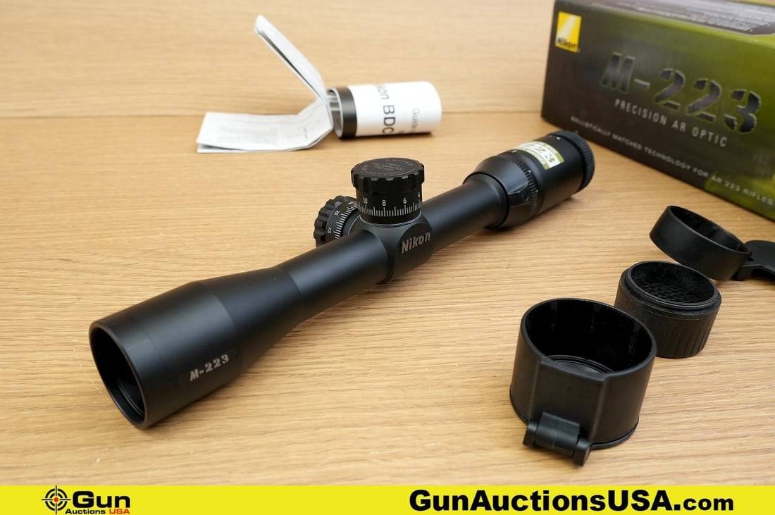 Nikon M-223 PRECISION AR Scope . Like New. . One 2-8x40 Scope, 1" Tube, and Lens Caps, Optimized for (1 of 14)