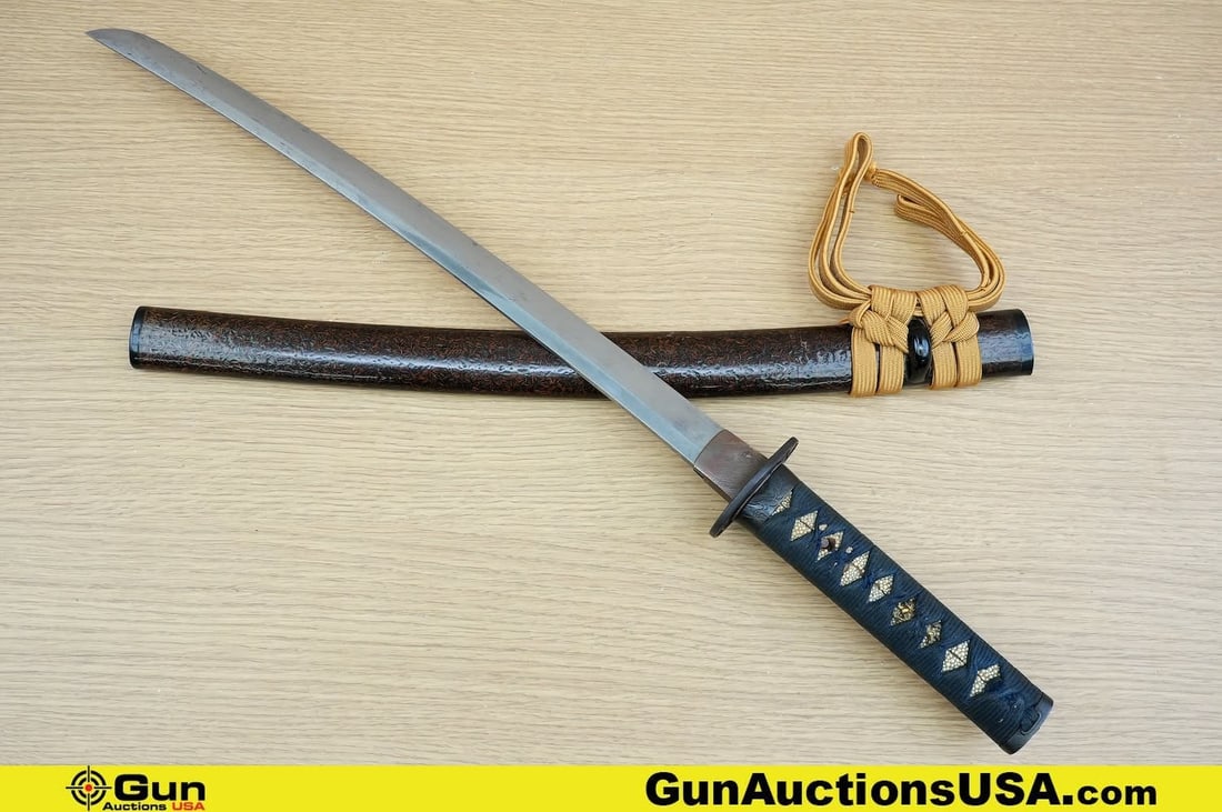 Samurai Wakizashi Sword. . An EXCEPTIONAL Wakizashi featuring the Zukuri shape, classic mountings (1 of 20)