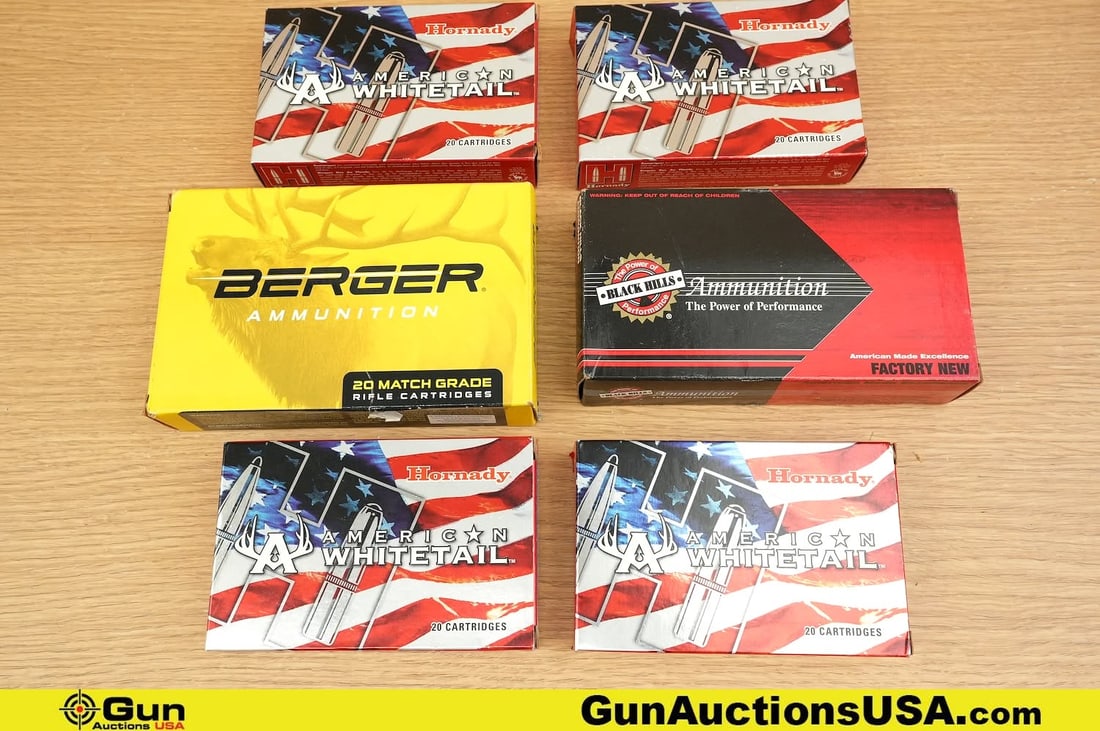 Hornady, Black Hills, Berger .25-06, .300 WIN MAG Ammo. 80 Rds .25-06 117 Gr and 30 Rds of 300 WIN (1 of 2)