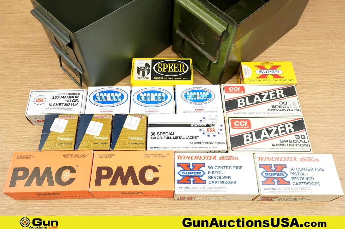 Corbon, PMC, Federal, Etc. 38 Special, .357 MAG, .45 ACP Ammo. 40 Rds of .45 ACP, Approx.. 420 Rds (1 of 6)