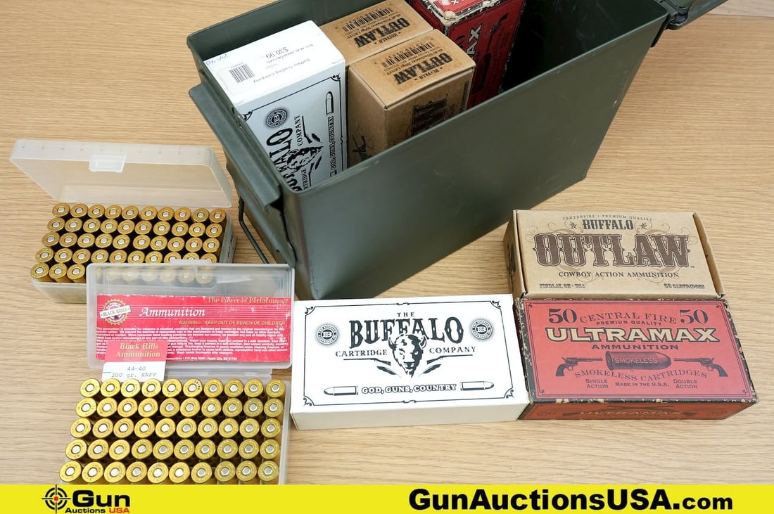 Outlaw, Ultra Max, Etc. .44.40 Ammo. Approx. 450 Rds 200 Gr. Includes Metal Ammo Can. . (81937) (1 of 9)
