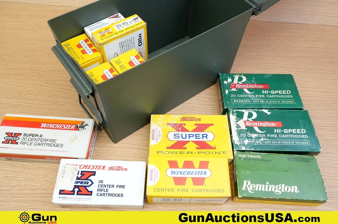 Winchester, Remington 30.40 KRAG, .30.30 WIN, .38.40 WIN Ammo. Approx. 80 Rds of 30.40 Krag. Approx. (1 of 5)