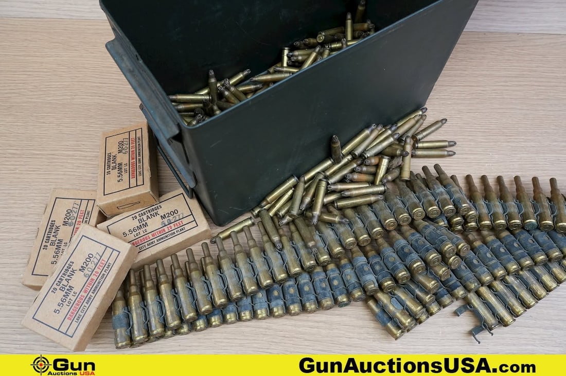 U.S. Surplus, Etc. 7.62x51 BLANKS, 5.56 BLANKS Blanks. 70 Rds of 7.62x51 Blanks, 320 Rds of 5.56: U.S. Surplus, Etc. 7.62x51 BLANKS, 5.56 BLANKS Blanks. 70 Rds of 7.62x51 Blanks, 320 Rds of 5.56 Blanks. Includes Metal Ammo Can. . (82839) (GSCU63)