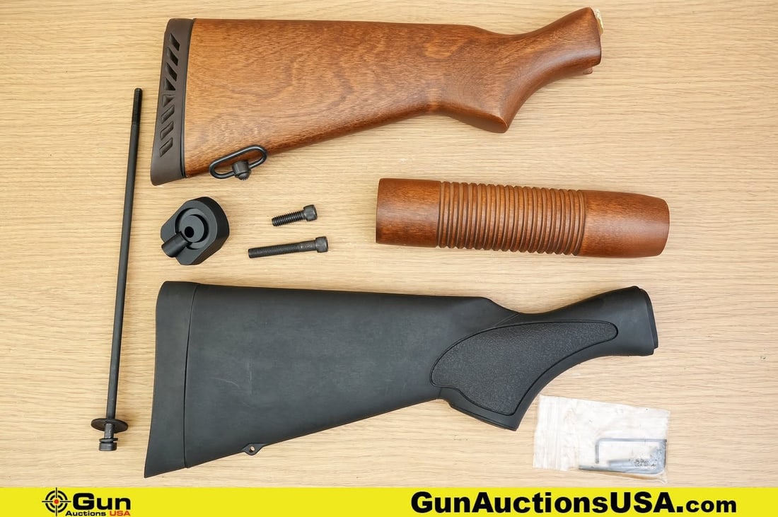 ATI, Etc. Stocks. Fair Condition. . One Model 500 style Wood Stock and Foregrip with a Butler Creek (1 of 6)