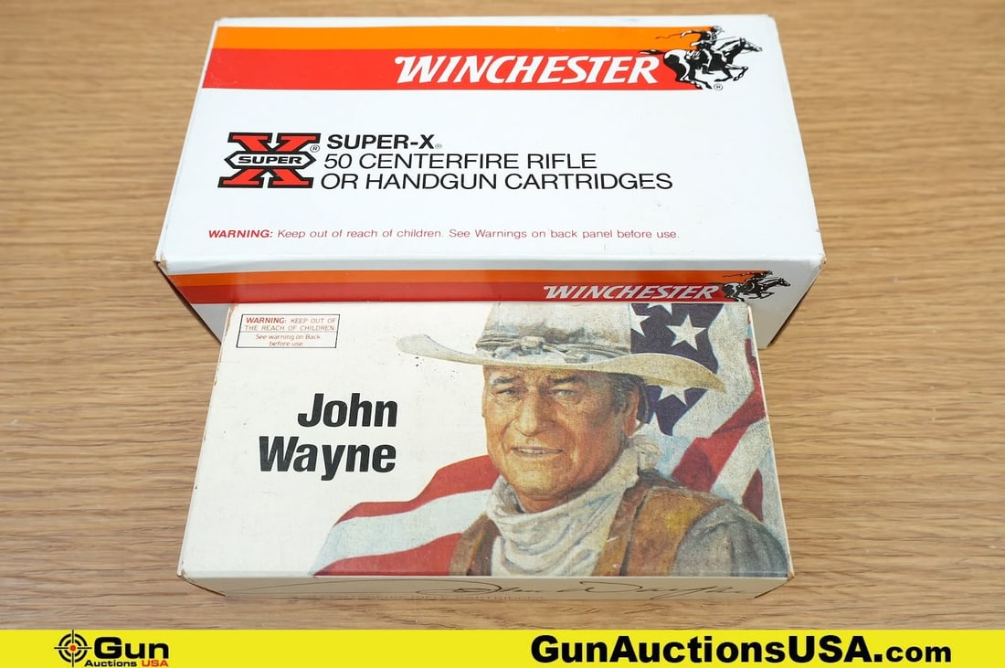 Winchester John Wayne 32-40 WIN, 44-40 WIN Ammo. . 70 Rds in total; 20 Rds of Commemorative John (1 of 2)