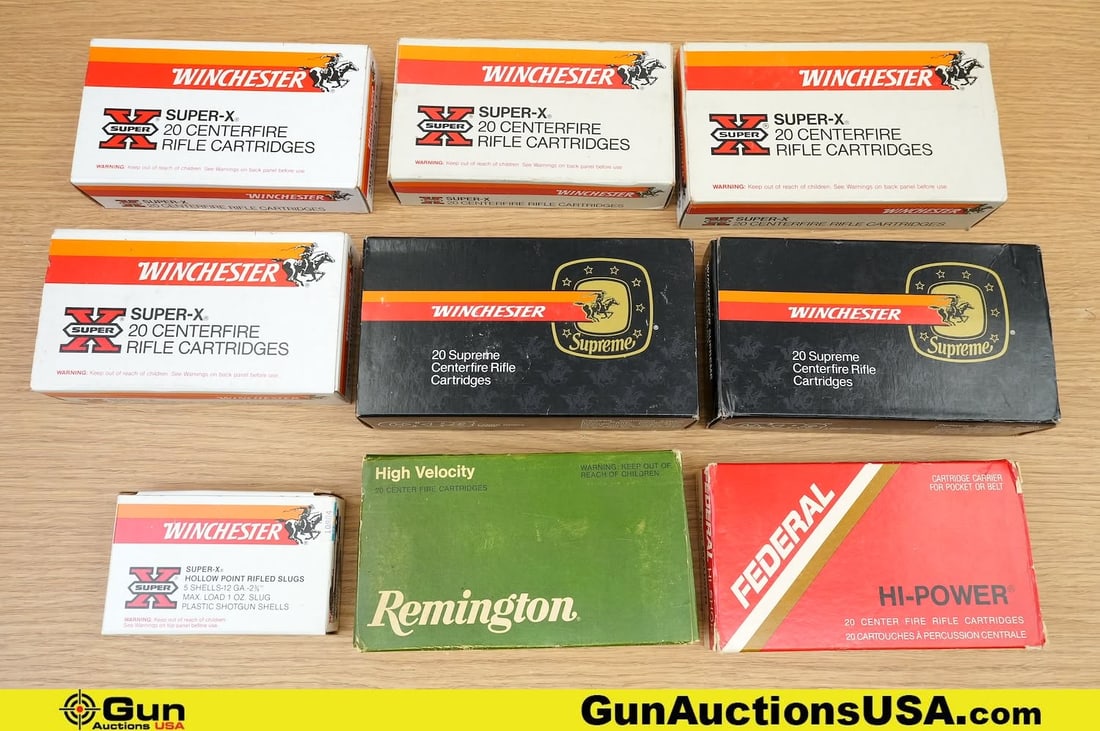 Federal, Winchester, Reminton 7MM Mauser Ammo. . Approx. 160 Rds of 7MM MAUSER Assorted Gr and (1 of 2)