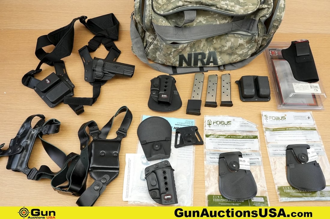 Pro Mag, Fobus, Etc. Accessories. Very Good . . Three 1911 Pro Mag .45 ACP Magazines, Two Fobus (1 of 20)