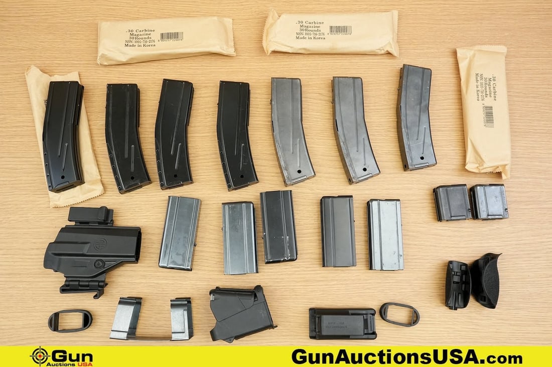 Sig, Black Hawk, Surplus, etc. Magazines, Etc. . Very Good. . Ten M1 Carbine 30 Cal, 30 Rd Magazine. (1 of 13)