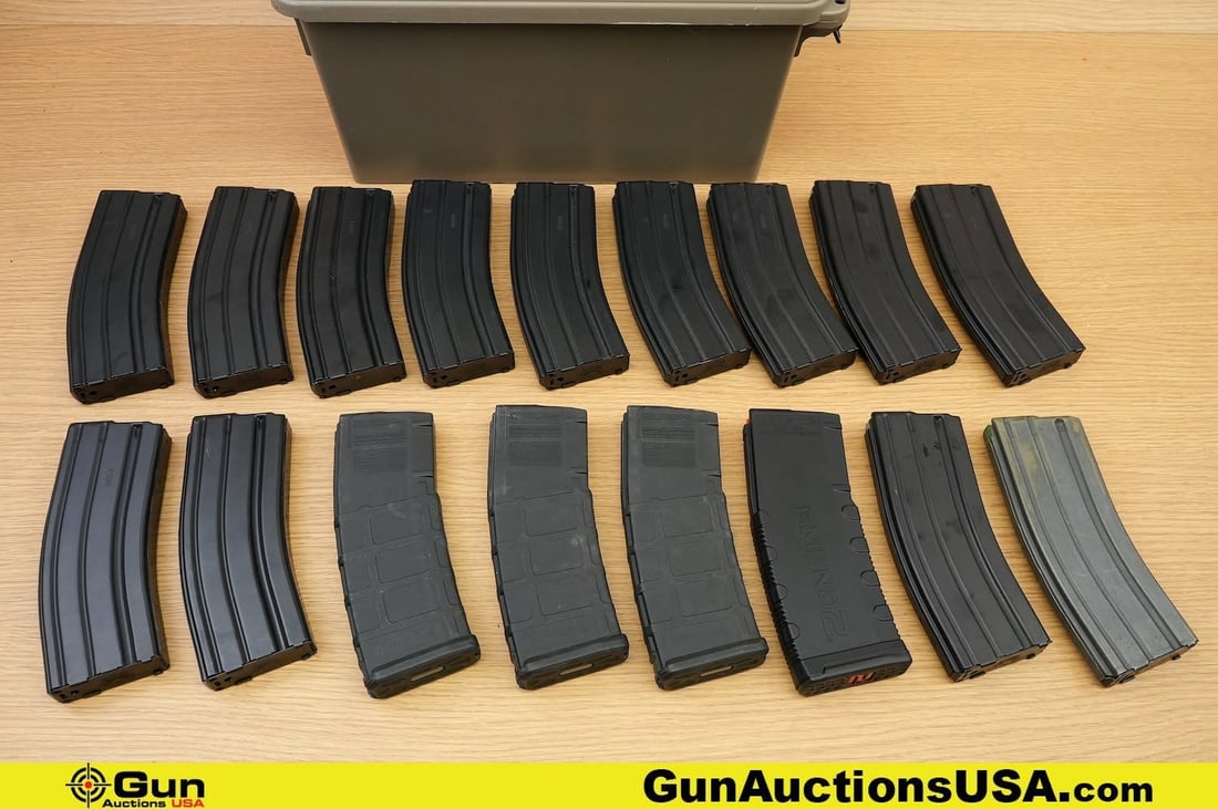 Palmetto, PMAG, BFI 5.56x45 Magazines . Excellent. . Seventeen AR Style 30 Rd Magazines. Includes (1 of 19)