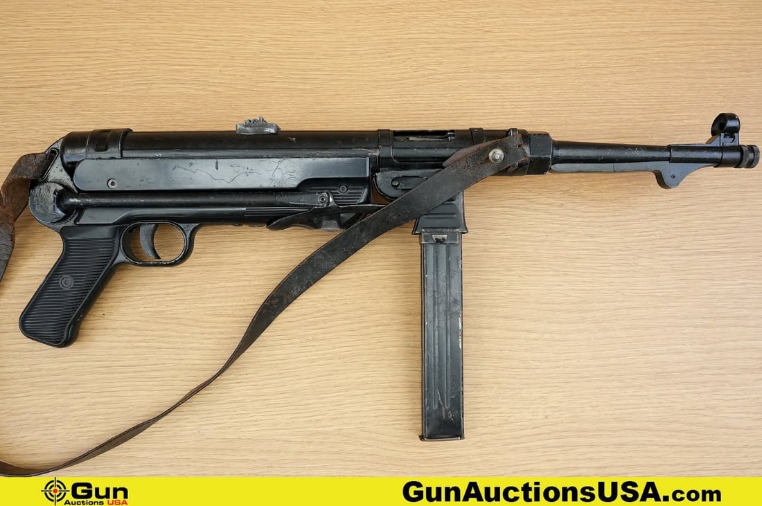 MGC MP40 9MM Pistol. Fair Condition. 13" Barrel. REPLICA. NON FIRING REPLICA- Features Black Metal, (1 of 10)
