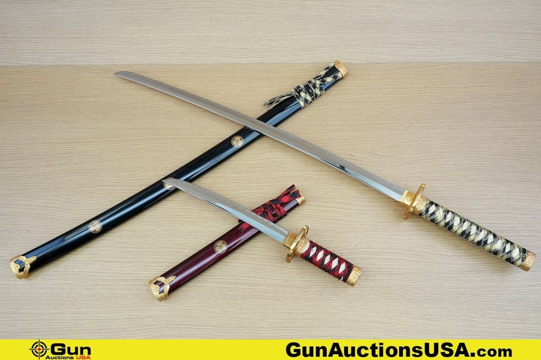 Swords. Very Good. . One Wakizashi Style Replica and Ornamental Sword, In Stunning Colors and (1 of 20)