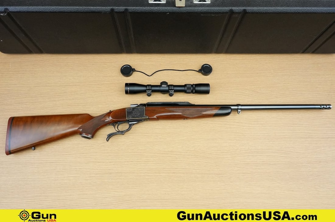 RUGER No. 1 .375 H&H MAG #1-COLLECTOR'S Rifle. Excellent. 25" Barrel. Shiny Bore, Tight Action: RUGER No. 1 .375 H&H MAG #1-COLLECTOR'S Rifle. Excellent. 25" Barrel. Shiny Bore, Tight Action Single Shot. Features BEAUTIFUL, PRISTINE Floweret Engravings on Action, and of Receiver, LIBERTY BELL on