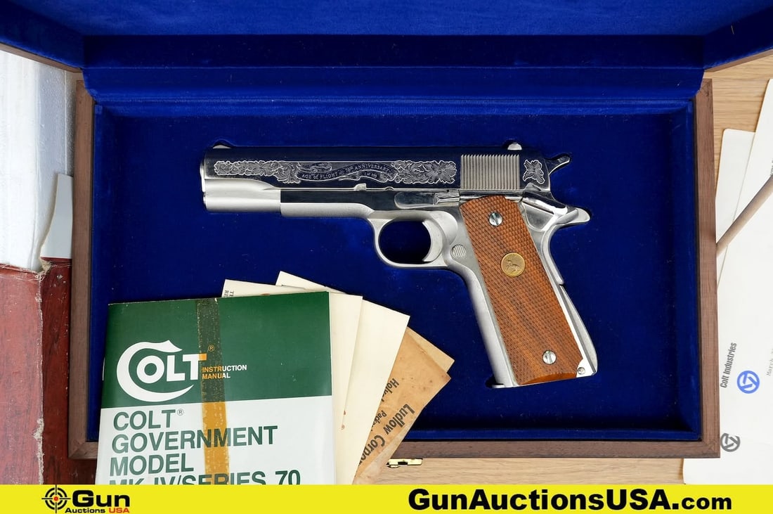 COLT AGE OF FLIGHT 75th ANNIVERSARY .45 AUTO 1 of 500 Pistol. Very Good. 5" Barrel. Shiny Bore, (1 of 20)