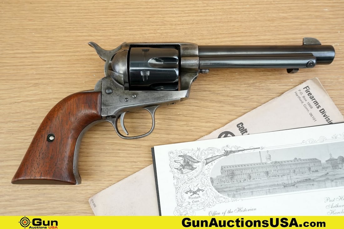 Colt FRONTIER SIX SHOOTER .44/40 COLLECTOR'S Revolver. Very Good. 5" Barrel. Shiny Bore, Tight: Colt FRONTIER SIX SHOOTER .44/40 COLLECTOR'S Revolver. Very Good. 5" Barrel. Shiny Bore, Tight Action . ALL MATCHING NUMBERS on the COLT! Featuring Nice Walnut Grips, ORIGINAL Finish on Frame and Rece