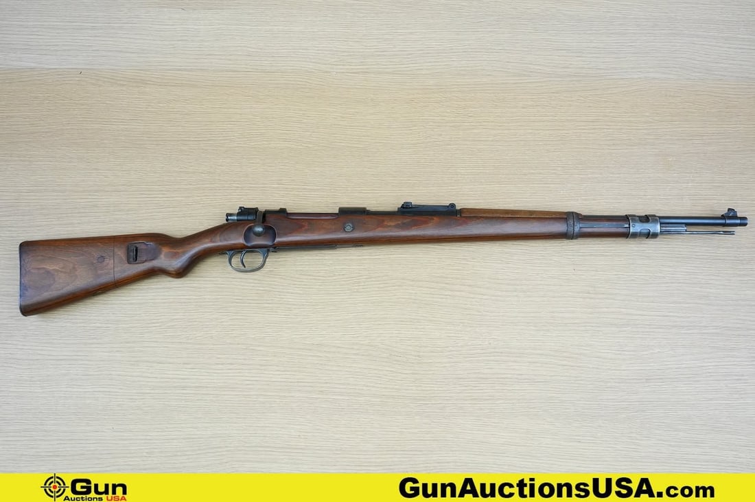 WAFFENFABRIK 98 8 MM COLLECTOR'S Rifle. Very Good. 24" Barrel. Shootable Bore, Tight Action Bolt: WAFFENFABRIK 98 8 MM COLLECTOR'S Rifle. Very Good. 24" Barrel. Shootable Bore, Tight Action Bolt Action . Features a Full Length Hardwood Stock, PROOF MARKS on Right and Left Side of Receiver, 1937 ST