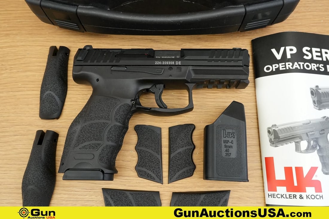 H&K VP9 9X19 Pistol. Excellent. 2.75" Barrel. Shiny Bore, Tight Action Semi Auto . Features a Cold: H&K VP9 9X19 Pistol. Excellent. 2.75" Barrel. Shiny Bore, Tight Action Semi Auto . Features a Cold Hammer-Forged Barrel, Hi Viz Front Sight, Fixed Rear Sight, Striker Fired, with a Loaded Chamber Indi