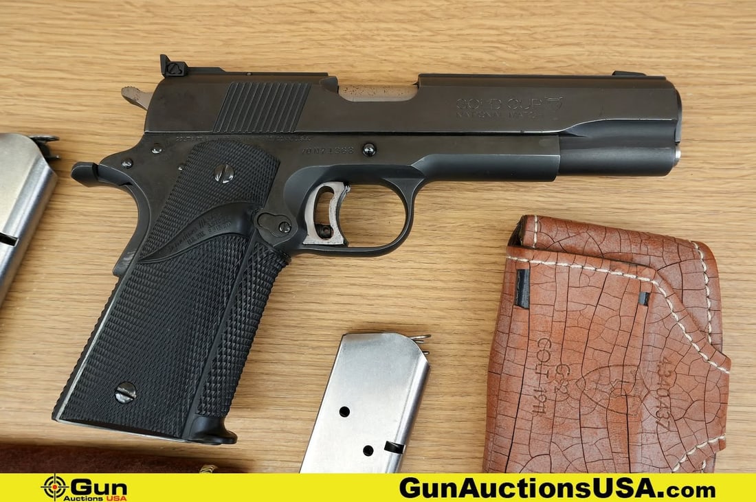 COLT MK IV/SERIES '70 GOLD CUP NATIONAL MATCH .45 AUTO Pistol . Very Good. 3.75" Barrel. Shiny Bore,: COLT MK IV/SERIES '70 GOLD CUP NATIONAL MATCH .45 AUTO Pistol . Very Good. 3.75" Barrel. Shiny Bore, Tight Action Semi Auto . GOLD CUP NATIONAL MATCH Featuring a Beavertail Safety, and Thumb Safety, S