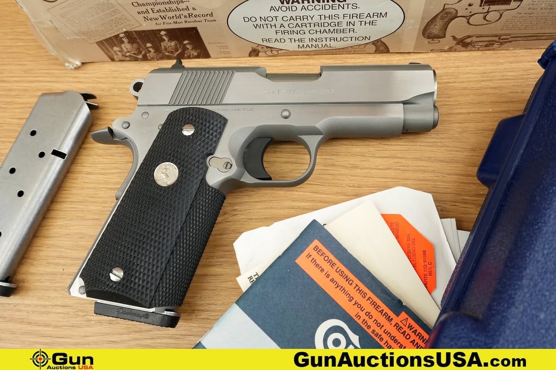 COLT MK IV SERIES 80 OFFICER'S ACP .45 AUTO COLLECTOR'S Pistol. Excellent. 3.75" Barrel. Shiny Bore,: COLT MK IV SERIES 80 OFFICER'S ACP .45 AUTO COLLECTOR'S Pistol. Excellent. 3.75" Barrel. Shiny Bore, Tight Action Semi Auto . Features a Textured Polymer Grips with Silver Colt Medallions, Textured Sk