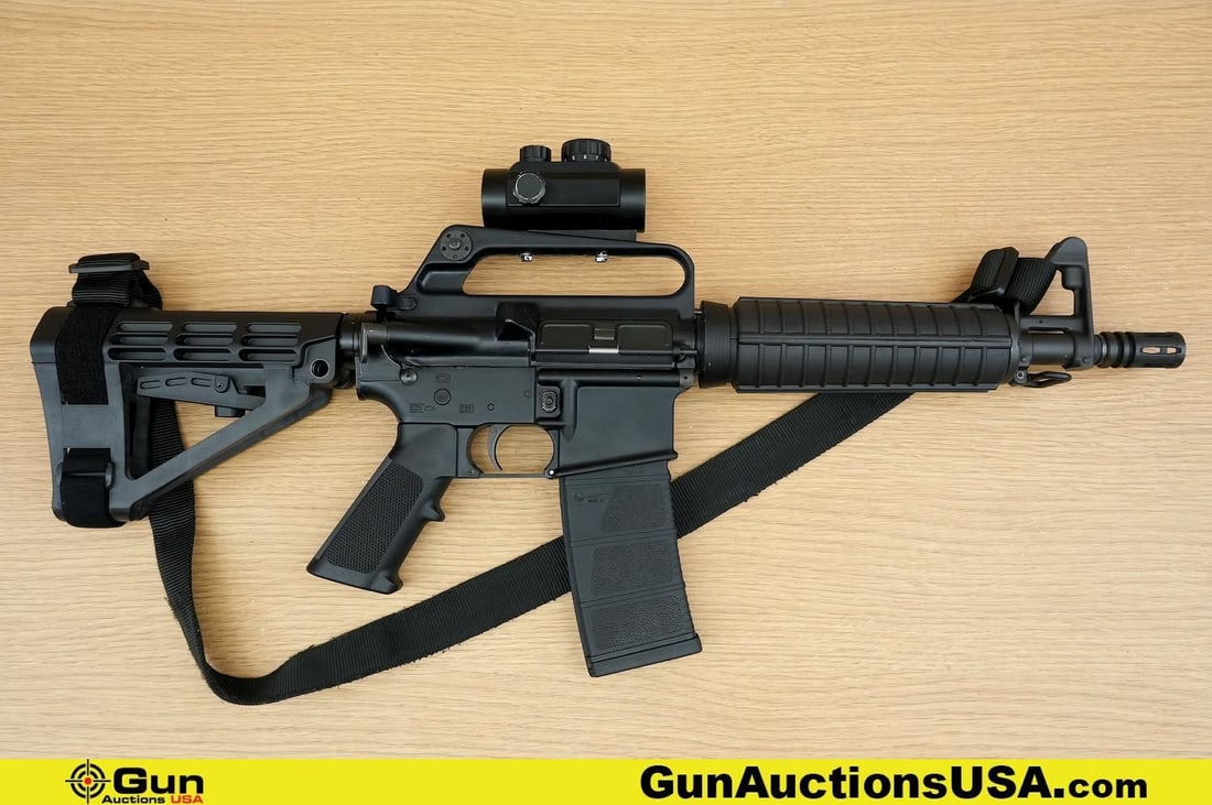SCORPION SA-15 5.56 MM Pistol . Very Good. 11" Barrel. Shiny Bore, Tight Action Semi Auto . Features: SCORPION SA-15 5.56 MM Pistol . Very Good. 11" Barrel. Shiny Bore, Tight Action Semi Auto . Features an A2 Upper with Carry Handle Sight, Right Side Forward Assist and Dust Cover, A2 Delta Ring Handgu