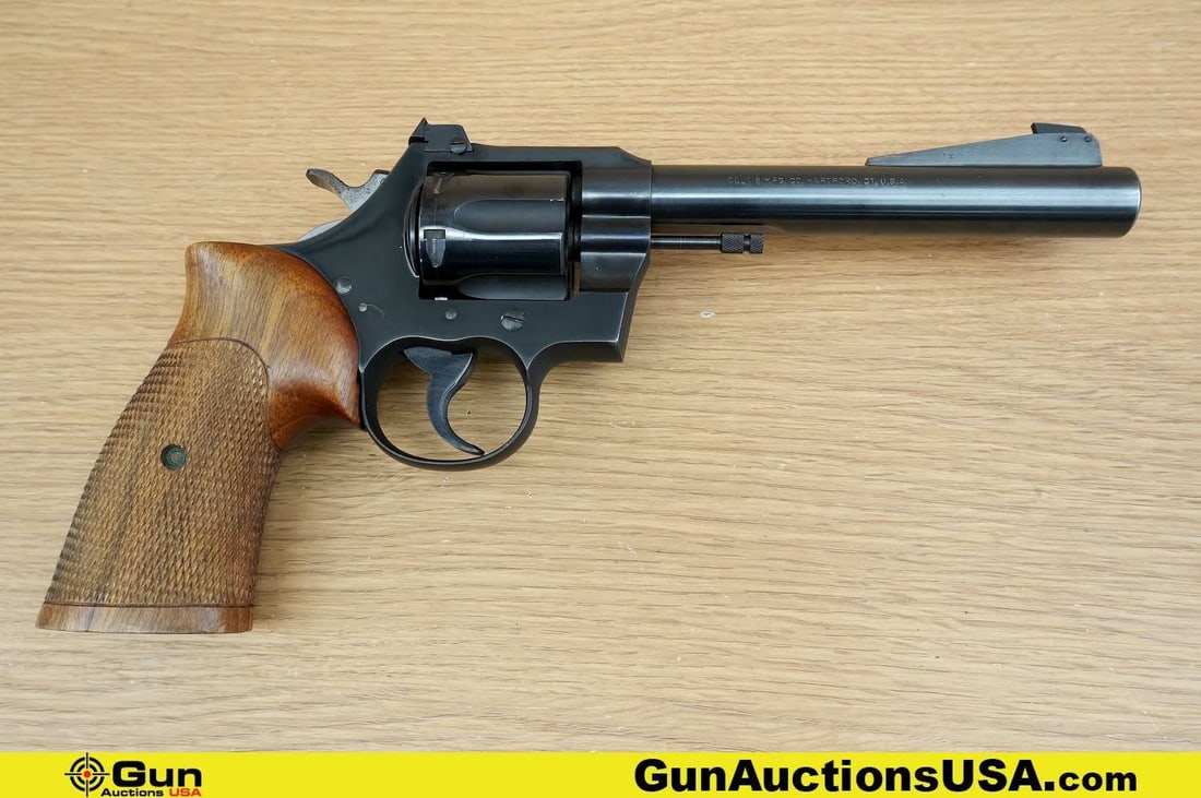COLT OFFICERS MODEL SPECIAL .38 SPECIAL COLLECTOR'S Revolver. Very Good. 6" Barrel. Shiny Bore,: COLT OFFICERS MODEL SPECIAL .38 SPECIAL COLLECTOR'S Revolver. Very Good. 6" Barrel. Shiny Bore, Tight Action . A STUNNING TARGET Revolver, and Features Right Handed Custom Wood Grip with Thumb Rest, C