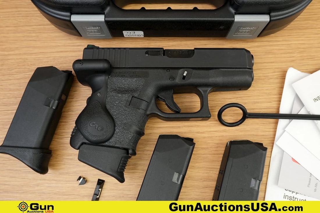 Glock 27 .40 CAL. Pistol. Excellent. 3" Barrel. Shiny Bore, Tight Action Semi Auto . Features a: Glock 27 .40 CAL. Pistol. Excellent. 3" Barrel. Shiny Bore, Tight Action Semi Auto . Features a Compact Frame, Polymer Construction, Ergonomic Grip Module for Secure Handling, Hi Viz Front and Rear Si
