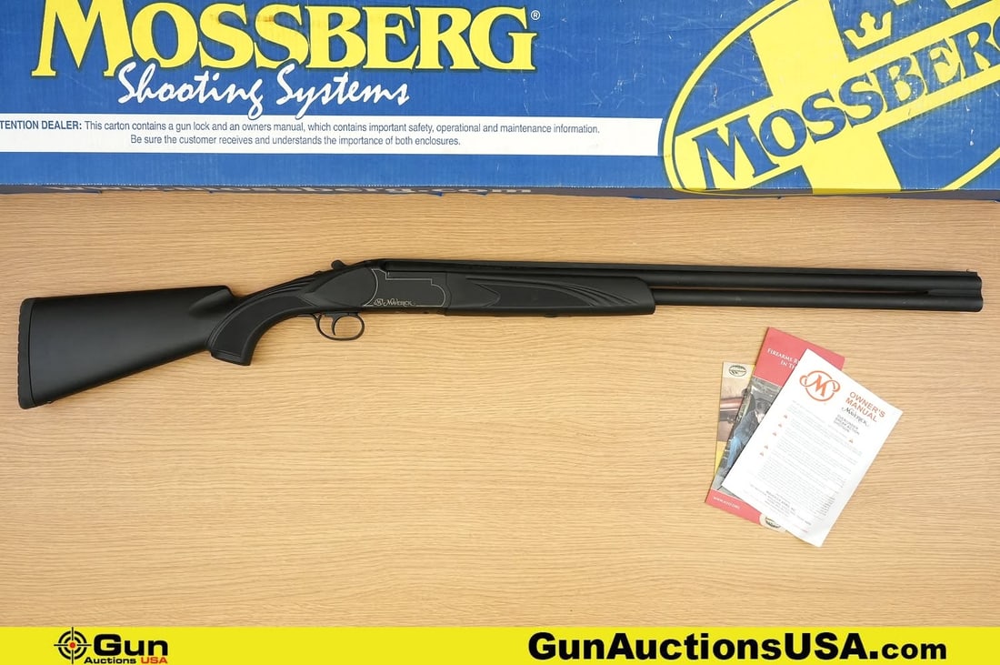 MAVERICK ARMS INC MAVERICK HUNTER 12 ga. Shotgun. Very Good. 28" Barrel. Shiny Bore, Tight Action: MAVERICK ARMS INC MAVERICK HUNTER 12 ga. Shotgun. Very Good. 28" Barrel. Shiny Bore, Tight Action Break Action Over-Under. Features a Durable Synthetic Stock, Rubber Butt Pad, Chambered for 2 3/4 and 