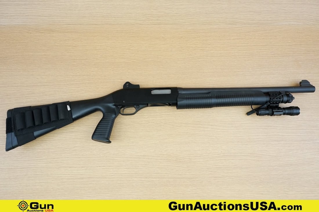 SAVAGE STEVENS 320 12 ga. Shotgun. Very Good. 18.5" Barrel. Shiny Bores, Tight Action Pump Action .: SAVAGE STEVENS 320 12 ga. Shotgun. Very Good. 18.5" Barrel. Shiny Bores, Tight Action Pump Action . Featuring a Tactical Style Pump and Grip, Extended Magazine Tube, Pistol Grip with Rifle Stock, Shel