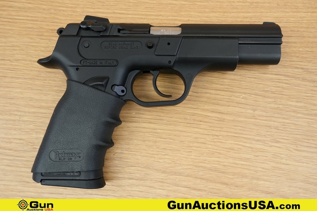 FT NONE MARKED 9X19 Pistol. Excellent. 3.25" Barrel. Shiny Bore, Tight Action Semi Auto . Features a: FT NONE MARKED 9X19 Pistol. Excellent. 3.25" Barrel. Shiny Bore, Tight Action Semi Auto . Features a Stainless Steel Barrel, Polymer Frame, Ambi Safety and De-Cocking Lever, Hi Viz White Dot Front and