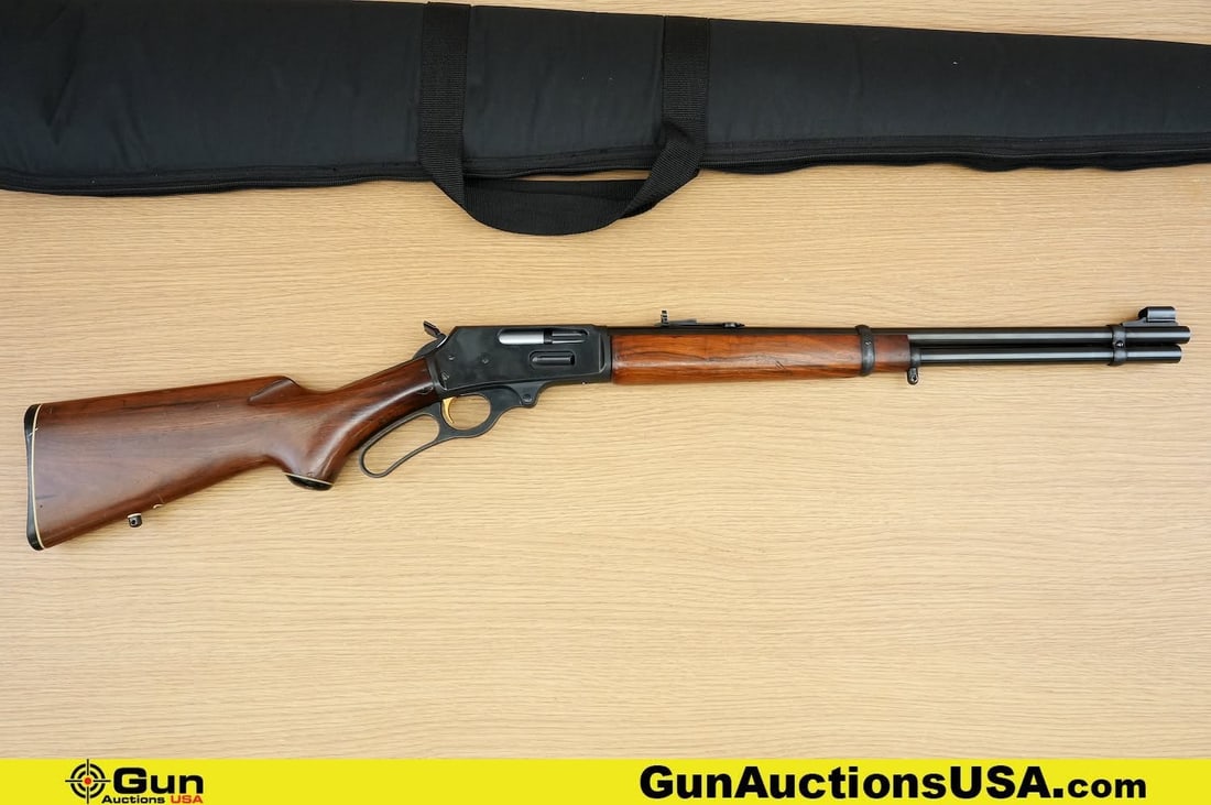 MARLIN 336 30-30 WIN Rifle. Good Condition, Normal Handling Marks. 20" Barrel. Shiny Bore, Tight: MARLIN 336 30-30 WIN Rifle. Good Condition, Normal Handling Marks. 20" Barrel. Shiny Bore, Tight Action Lever Action . Features a Front Dove Tail Sight, Adjustable Rear V-Notch Sight, Textured Extende