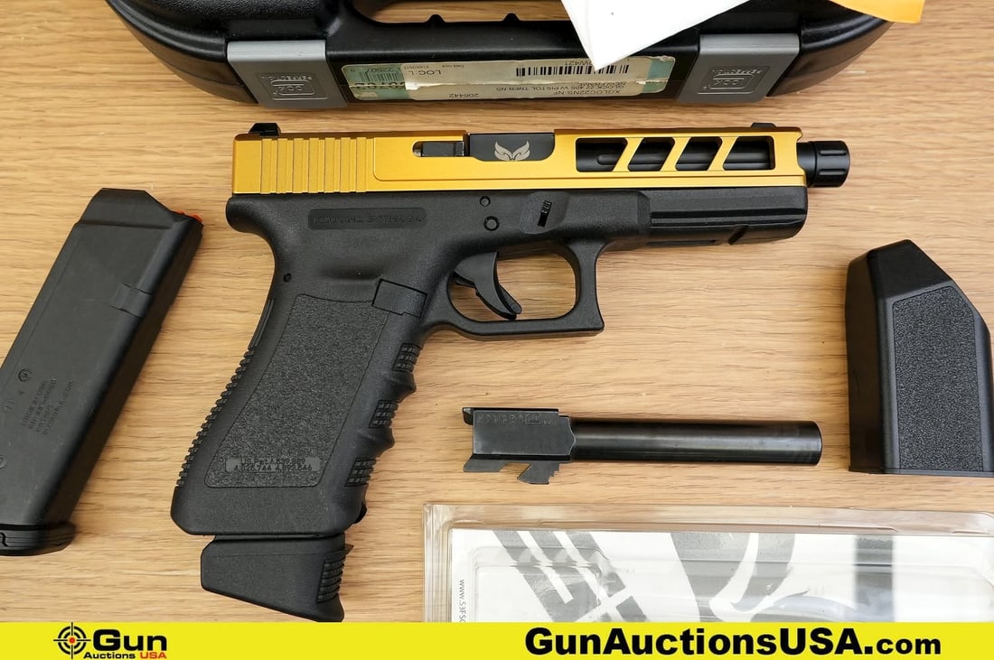 Glock G22 9X19 Pistol. Excellent. 5" Barrel. Shiny Bore, Tight Action Semi Auto . Features a Polymer: Glock G22 9X19 Pistol. Excellent. 5" Barrel. Shiny Bore, Tight Action Semi Auto . Features a Polymer frame, Durable Matte Black Finish on Lower, Front Accessory Rail, Striker Fired, Hi Z Front and Rea